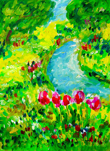 Arcadie by Jean Mirre, Painting for Sale on Singulart