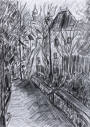 Allée des Brouillards von Jean Mirre, Malerei kaufen auf Singulart