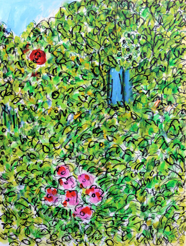 Garden love di Jean Mirre, Pittura in vendita su Singulart