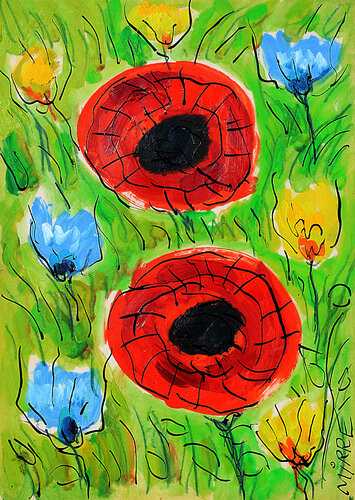 Conter fleurette di Jean Mirre, Pittura in vendita su Singulart