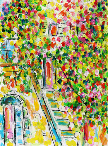 Les vieux murs van Jean Mirre, Schilderij te koop op Singulart
