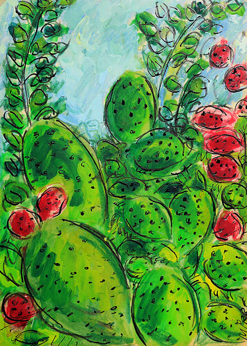 Figues de Barbarie by Jean Mirre, Painting for Sale on Singulart
