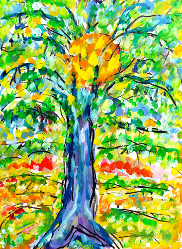 Naître qu'un arbre ( N'être qu'un arbre?) von Jean Mirre, Malerei kaufen auf Singulart