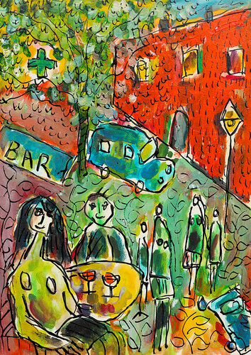 Vacances au Portugal by Jean Mirre, Painting for Sale on Singulart
