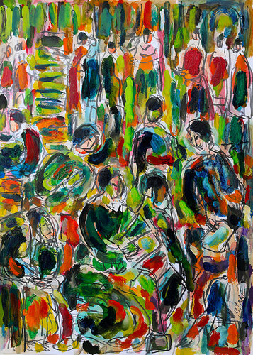 Ecole d'Athènes di Jean Mirre, Pittura in vendita su Singulart