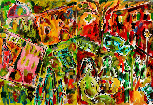 Etre mère au Portugal di Jean Mirre, Pittura in vendita su Singulart