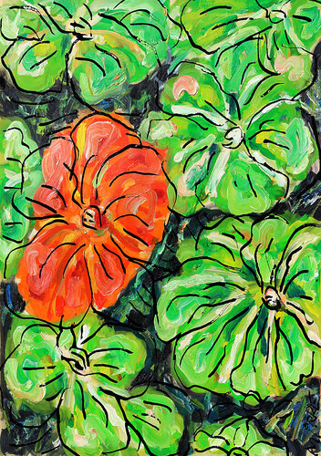 Capucine by Jean Mirre, Painting for Sale on Singulart