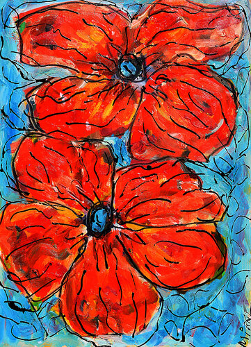 Persian buttercups by Jean Mirre, Painting for Sale on Singulart