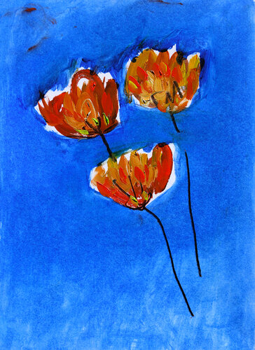 Roses fanées  SOLD van Jean Mirre, Schilderij te koop op Singulart