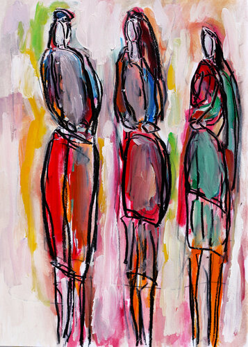 Mujeres di Jean Mirre, Pittura in vendita su Singulart