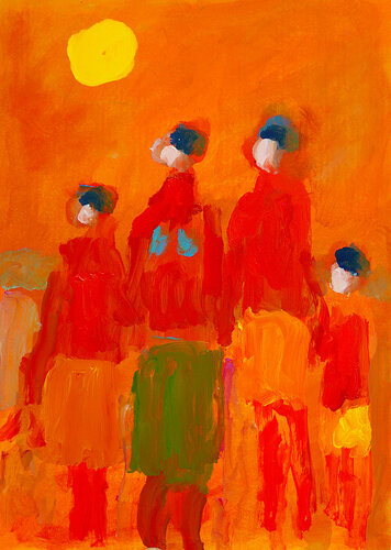 Congés par Jean Mirre, Peinture en vente sur Singulart