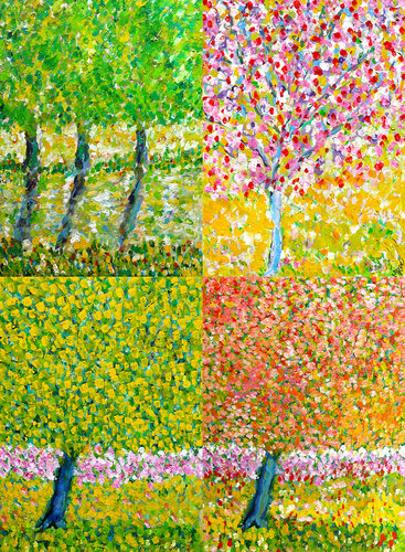 Trees and flowers par Jean Mirre, Peinture en vente sur Singulart
