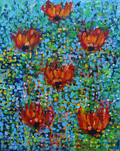 Pivoines by Jean Mirre, 회화 for Sale on Singulart