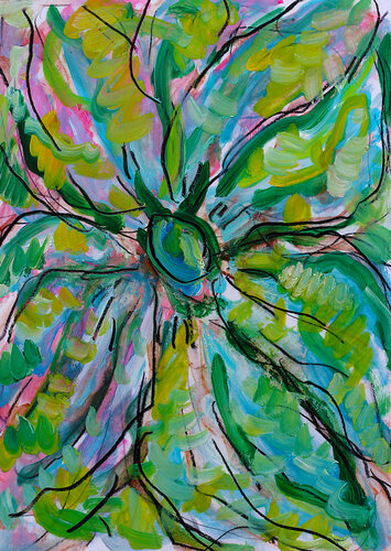 exAnatomie d'une feuille par Jean Mirre, Peinture en vente sur Singulart