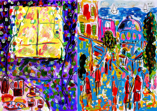 Agape à Antibes par Jean Mirre, Peinture en vente sur Singulart