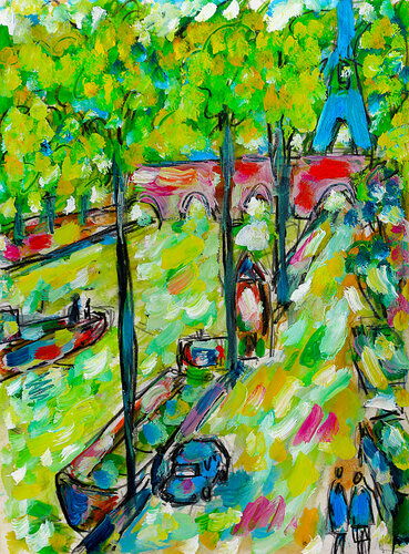exScène de Seine van Jean Mirre, Schilderij te koop op Singulart