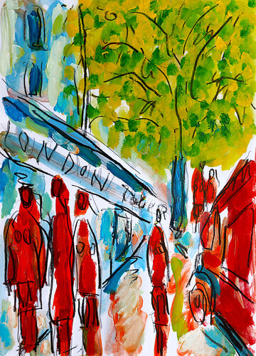 Visite guidée di Jean Mirre, Pittura in vendita su Singulart