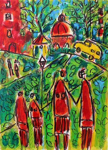 La Butte Rouge by Jean Mirre, Painting for Sale on Singulart