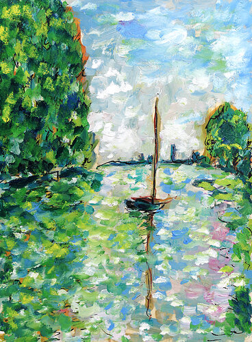 Mouillage d'après Monet von Jean Mirre, Malerei kaufen auf Singulart