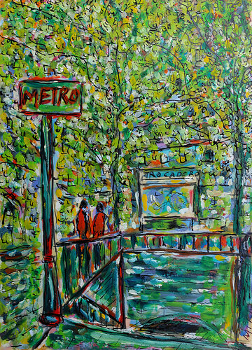 Métro Trocadéro di Jean Mirre, Pittura in vendita su Singulart