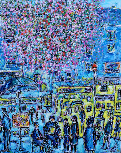 Glaces et boissons by Jean Mirre, Painting for Sale on Singulart