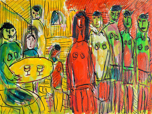 L'artiste di Jean Mirre, Pittura in vendita su Singulart