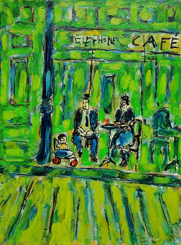 La voiture à pédales di Jean Mirre, Pittura in vendita su Singulart