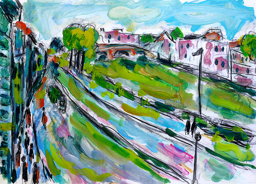 Quai de Paris di Jean Mirre, Pittura in vendita su Singulart