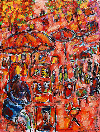 exElle vend ses tableaux van Jean Mirre, Schilderij te koop op Singulart