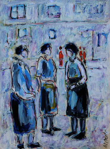 Commères van Jean Mirre, Schilderij te koop op Singulart