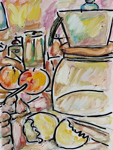 Eggs for breakfast von Jean Mirre, Malerei kaufen auf Singulart