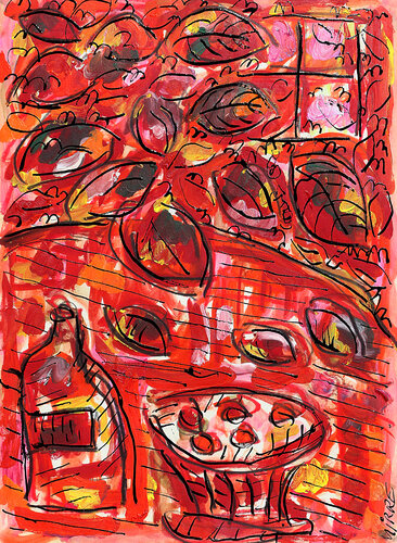 Hot spring par Jean Mirre, Peinture en vente sur Singulart
