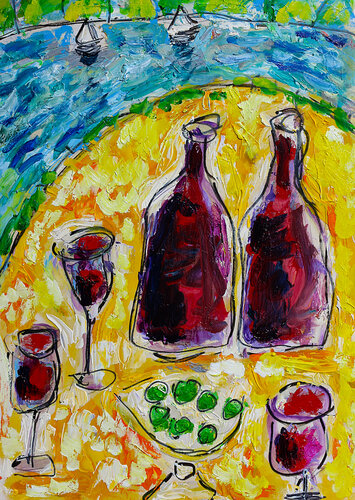 Gros rouge qui tache by Jean Mirre, Painting for Sale on Singulart