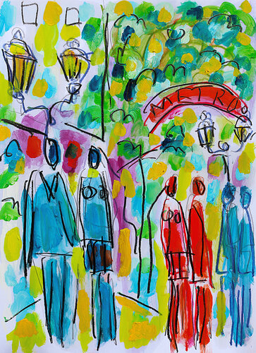 Les jeux impopulaires van Jean Mirre, Schilderij te koop op Singulart