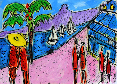 Hôtel de la Plage von Jean Mirre, Malerei kaufen auf Singulart