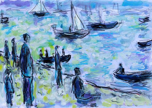 exEn regardant la mer van Jean Mirre, Schilderij te koop op Singulart