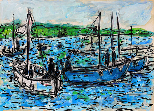 Sanary van Jean Mirre, Schilderij te koop op Singulart
