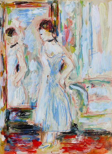 exLa psyché ( d'après Berthe Morisot ) van Jean Mirre, Schilderij te koop op Singulart