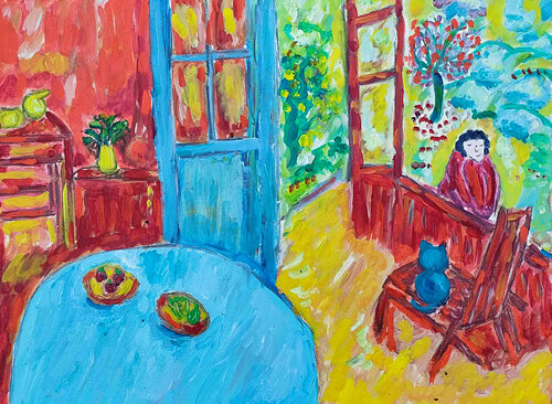 Dining-room ( d'après Bonnard) van Jean Mirre, Schilderij te koop op Singulart