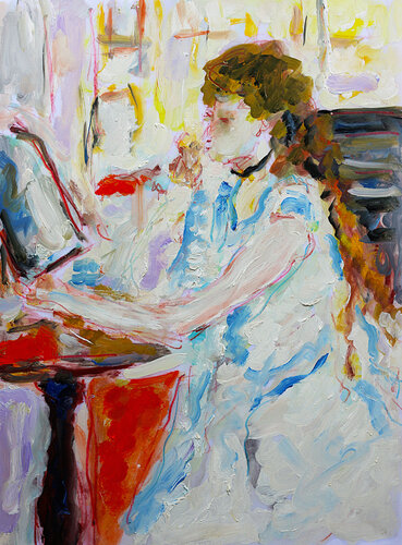 Jeune femme se poudrant ( d'après Berthe Morisot ) de Jean Mirre, Pintura a la venta en Singulart