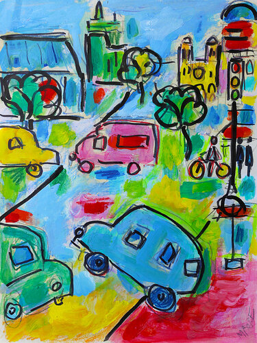 Van rose by Jean Mirre, Painting for Sale on Singulart
