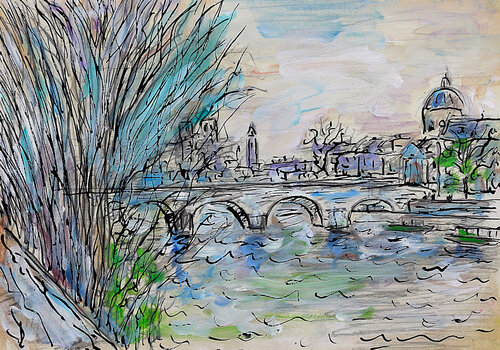exIle de la Cité van Jean Mirre, Schilderij te koop op Singulart