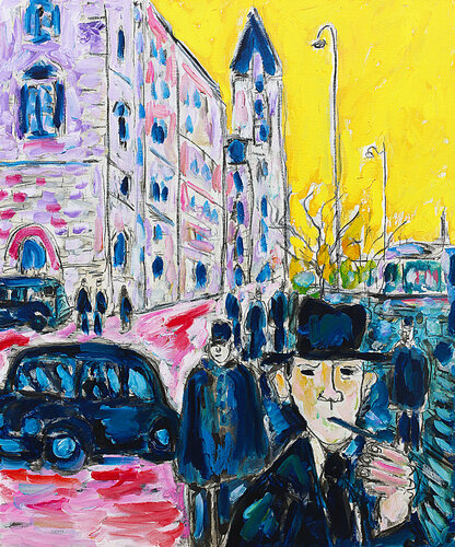 exNestor Burma d'après Tardi van Jean Mirre, Schilderij te koop op Singulart