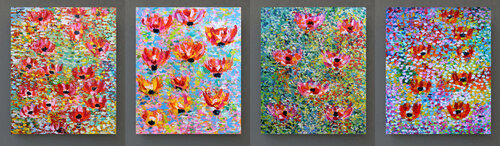 Allégresse + Azzurro +Garden Wisdom + Diadèmes von Jean Mirre, Malerei kaufen auf Singulart