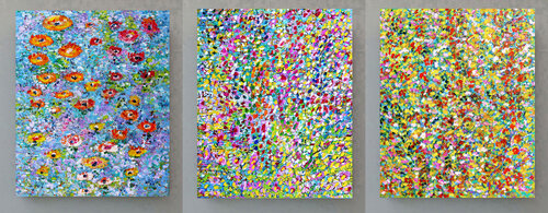 Jardin suranné + Ecologie + Glaïeuls von Jean Mirre, Malerei kaufen auf Singulart