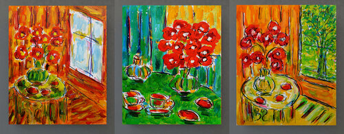 Triptyque salon Jean Mirre