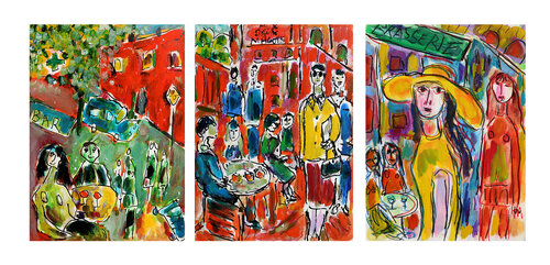 Triptyque Deux Magots Jean Mirre