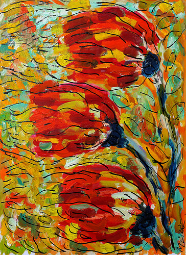 Fleurs au vent von Jean Mirre, Malerei kaufen auf Singulart