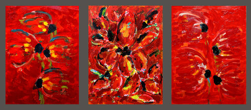 Triptyque Carmina Burana von Jean Mirre, Malerei kaufen auf Singulart