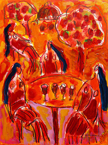 Entre copines von Jean Mirre, Malerei kaufen auf Singulart